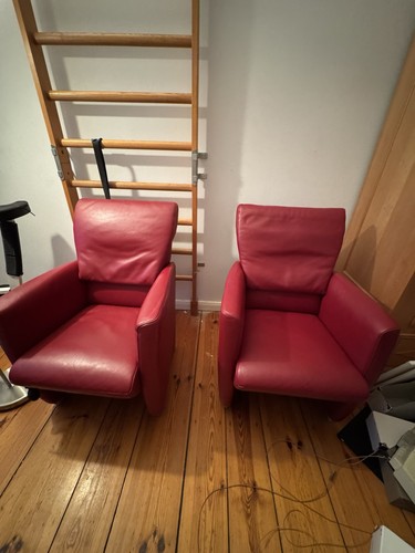 Ledersessel jori corbo rot - ledersessel,