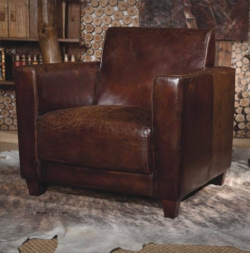 Echtleder vintage sessel - vintage,